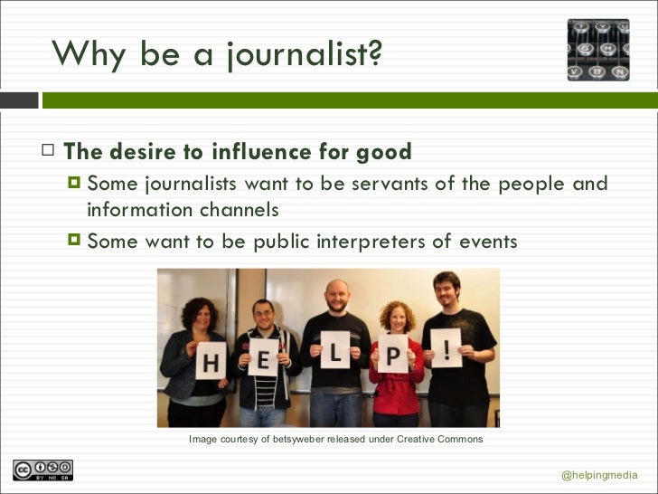 The role of the journalist