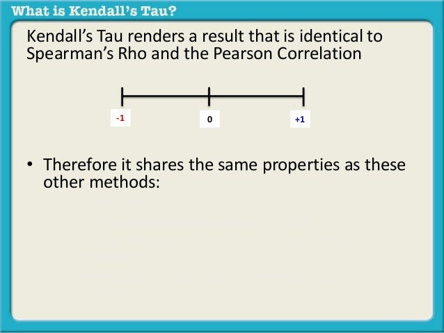 What Is A Kendall S Tau
