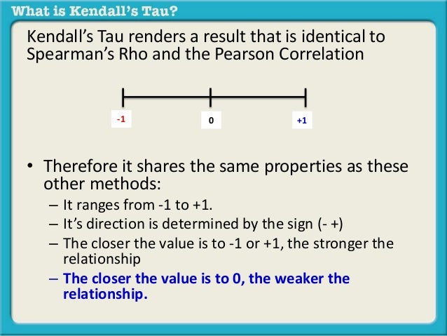 What Is A Kendall S Tau