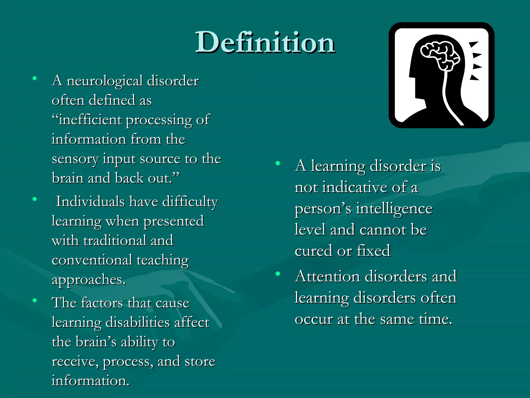 What is a Learning Disorder? | PPT