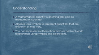 What is algebra | PPT