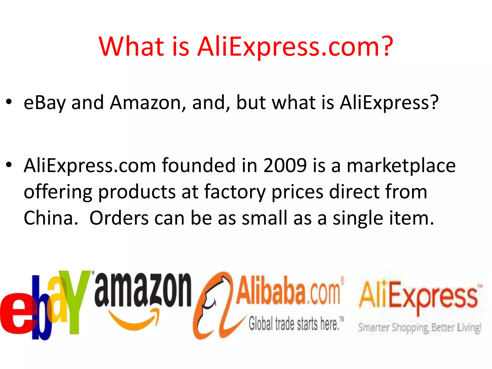 What is ali express. | PPTX