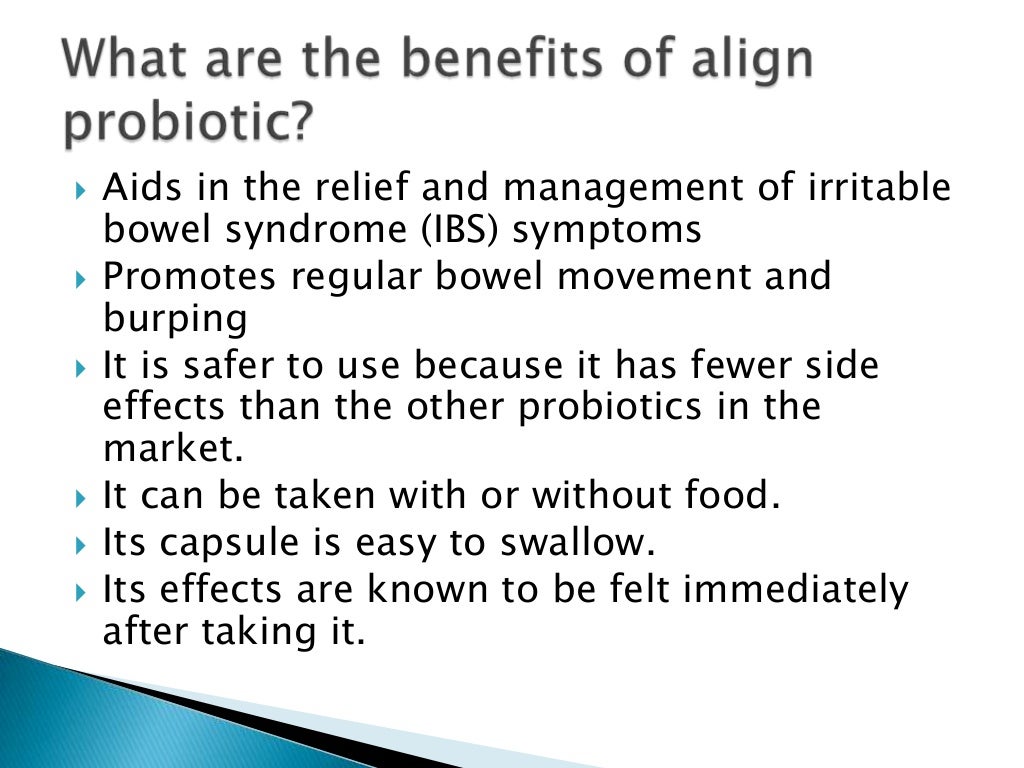 What is align probiotic benefits and side effects