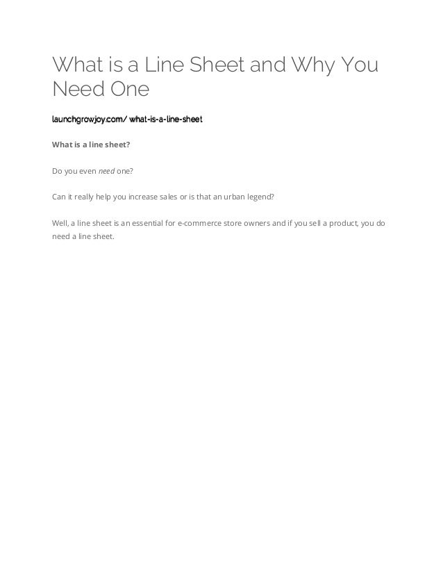 what is a line sheet and why you need one 1 638 jpg cb 1465050591 what is a line sheet
