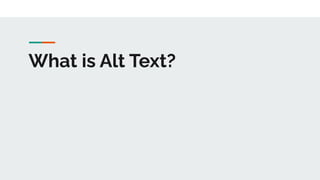 What is Alt Text in SEO | PPT | Free Download