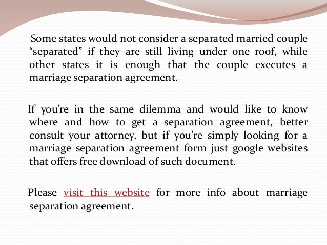 Status separated marriage What is