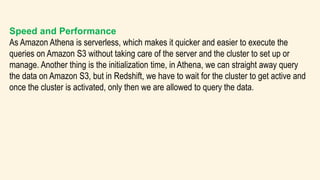Which data types does Amazon Athena support?
Athena can process numerous structured and unstructured data types, including...