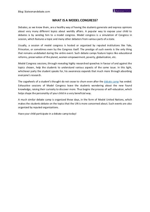 What Is A Model Congress?