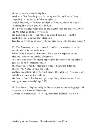 What is a Monster (According to Frankenstein) Peter B.docx