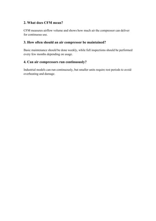 Comprehensive Guide to Air Compressors: Function, Types, and ...