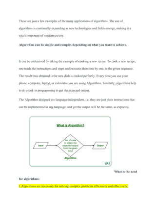 Algorithm - A set of rules for solving operations | PDF