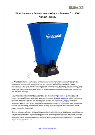 Testing And Balancing Diffusers What Is an Alnor Balometer and Why Is It Essential for HVAC Airflow ...