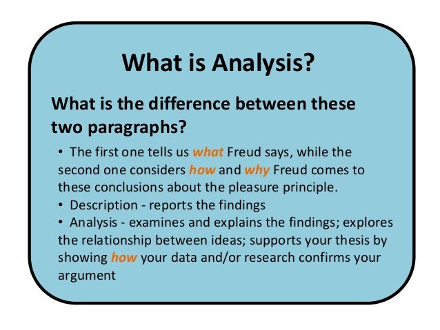 what is analysis 1