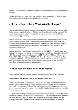 Comprehensive 2026 Guide to eChecks: How Electronic Checks Work and ...