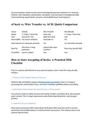 Comprehensive 2026 Guide to eChecks: How Electronic Checks Work and ...