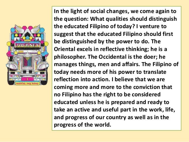 Educated filipino essay