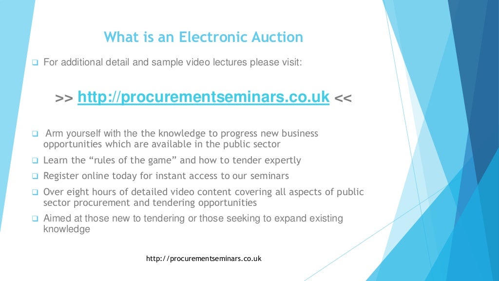 What is an Electronic Auction