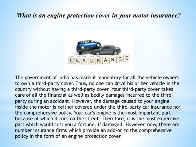 What is an engine protection cover in your motor insurance