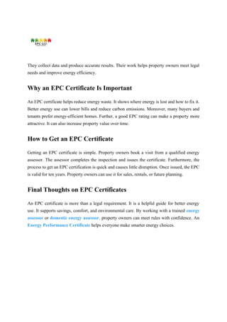Environmental Epc What Is an EPC Certificate and Why Is It Important for Your Property.docx