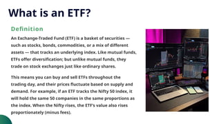 What is an ETF How Do They Work Lares Algotech|Stock Broker | PPTX