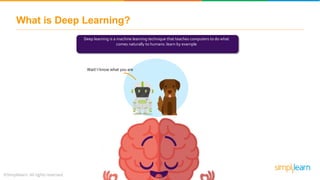 What is Deep Learning?
Deep learning is a machine learning technique that teaches computers to do what
comes naturally to humans: learn by example
Wait! I know what you are
 
