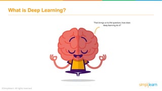 What is Deep Learning?
That brings us to the question, how does
deep learning do it?
 