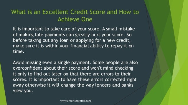 What Is An Excellent Credit Score And How To Achieve One