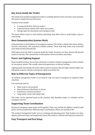 What Is an Incident Management Trailer and How It Works | PDF