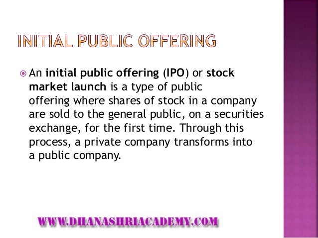 What are IPO stocks?