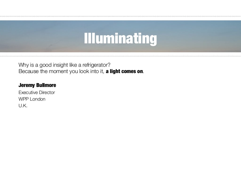 Why is a good insight