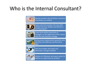 Who is the Internal Consultant?
