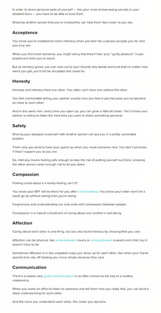 What is an intimate relationship