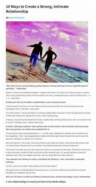 What is an intimate relationship