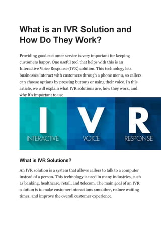What is an IVR Solution and How Do They Work.pdf