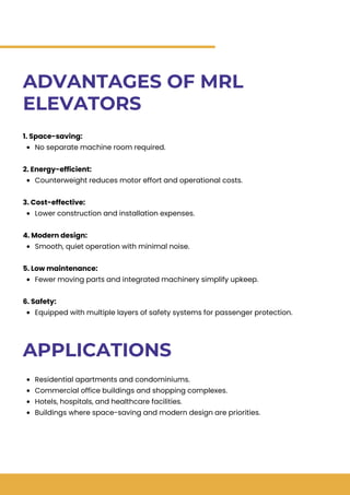 WHAT IS AN MRL ELEVATOR AND HOW IT WORKS. | PDF