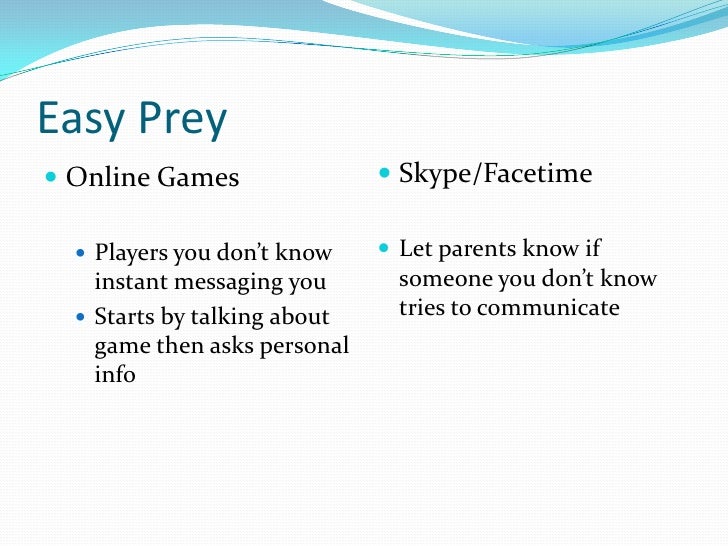 What is an online predator