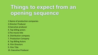 What is an opening sequence | PPTX