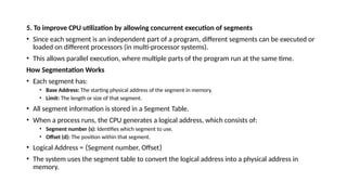 Process and Memory Management in Operating System | PPTX