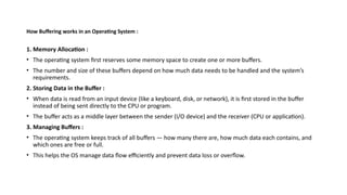 File Input/Output Management in Operating System | PPTX