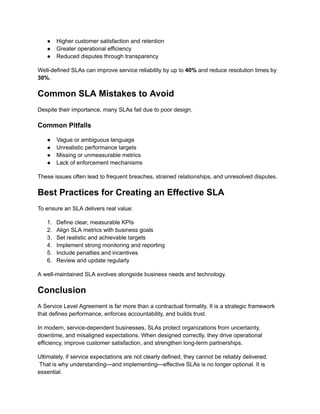 What Is an SLA (Service Level Agreement).pdf