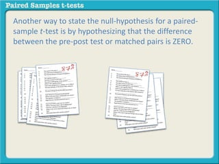 What is a paired samples t test | PPTX