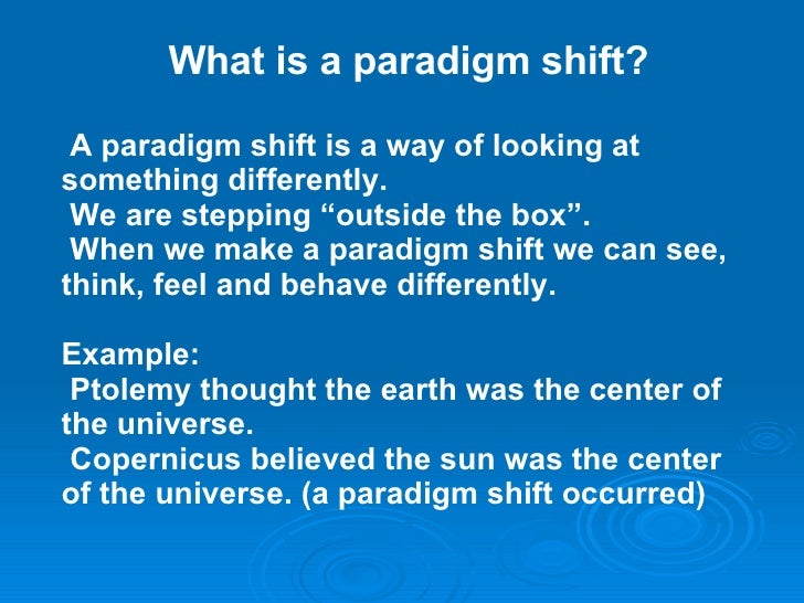paradigm shift meaning