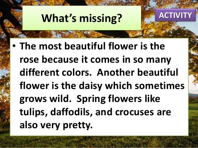 short paragraph on flowers