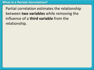 Partial Correlation Examples What is a partial correlation? | PPTX