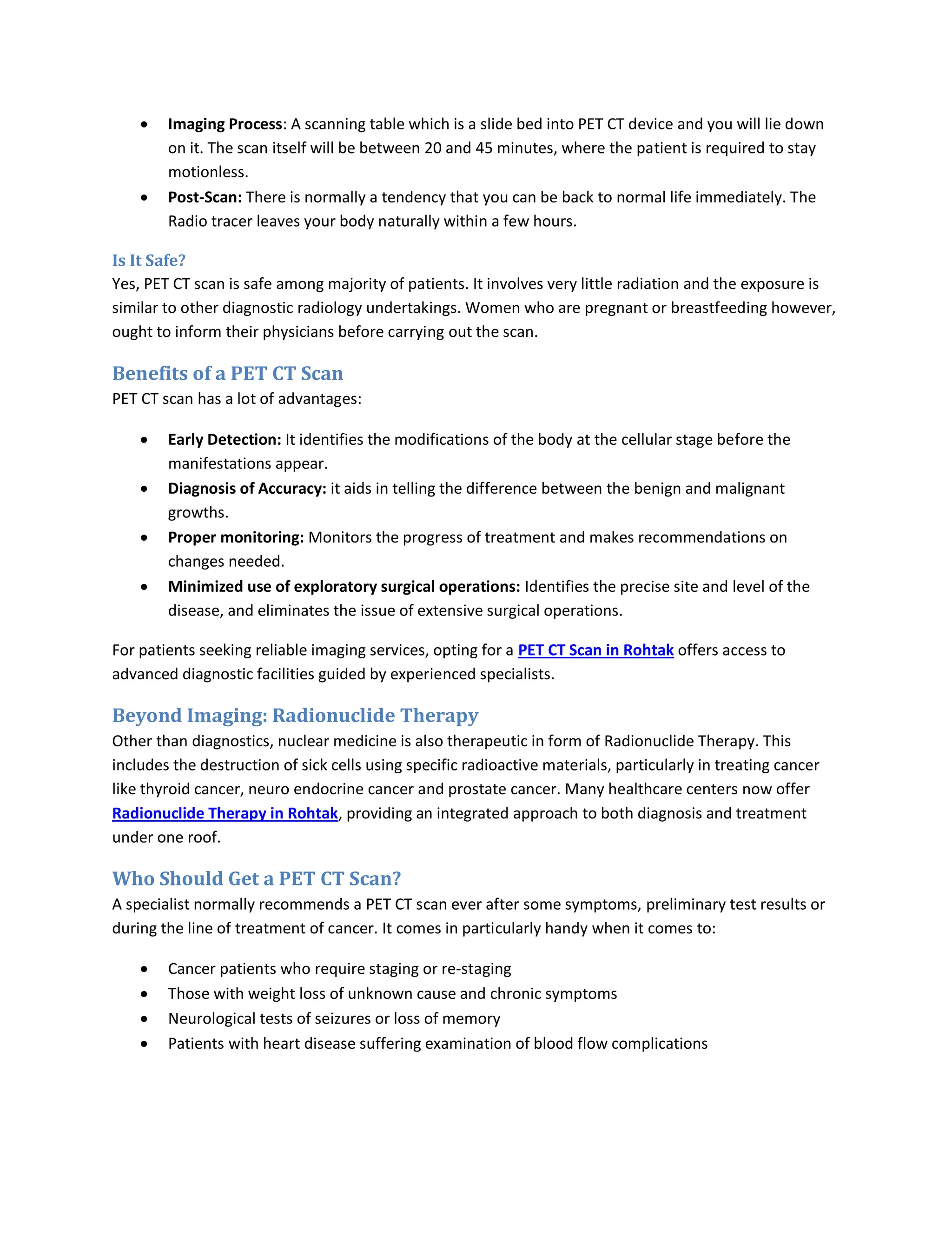 What is a PET CT Scan?Purpose, Procedure, and Benefits Explained | PDF