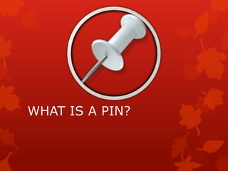WHAT IS A PIN?
 