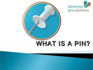 WHAT IS A PIN?WHAT IS A PIN?
 