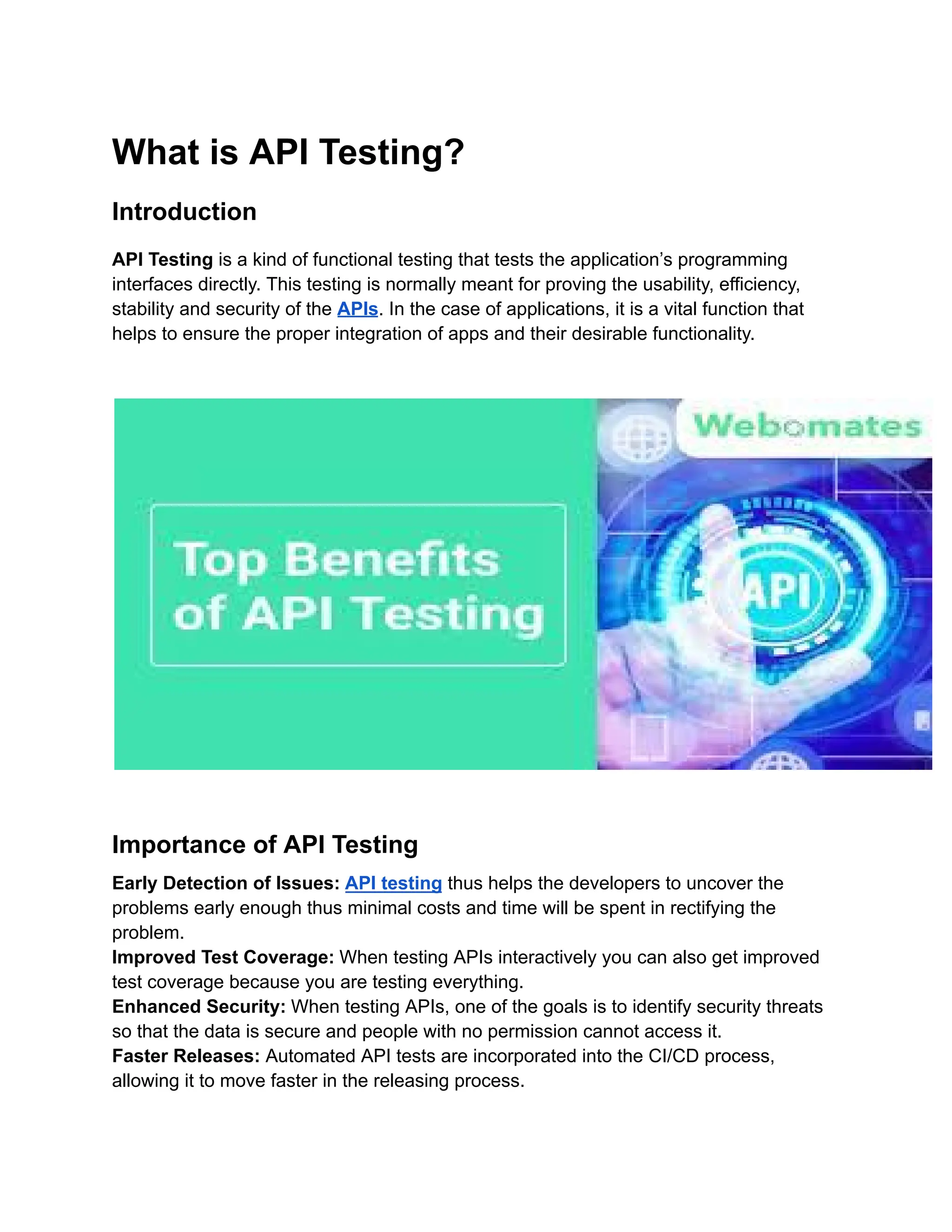 What is API Testing? A Comprehensive Guide | PDF