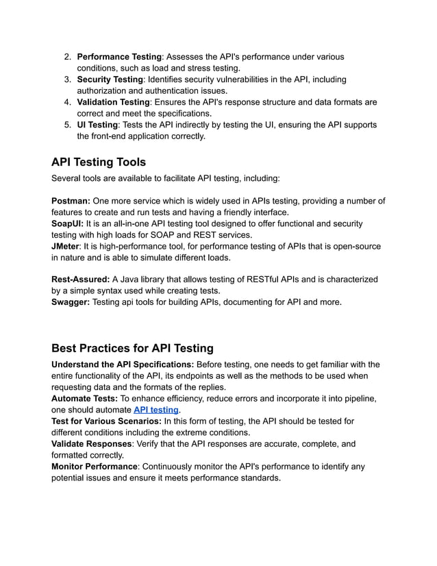 What is API Testing? A Comprehensive Guide | PDF