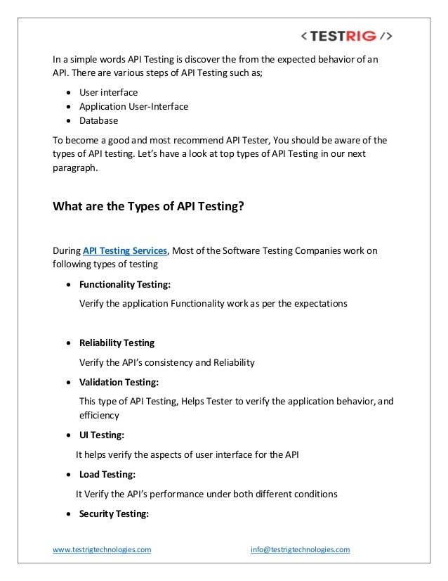 What is API Testing What Are the Types of API Testing